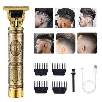 Hair Clippers for Men, Cordless Electric Hair Trimmer Rechargeable Beard Trimmer Shaver, Electric T Blade Trimmer